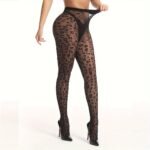 Leopard Print Sheer Strumpfhose 20D – Hoch tailliert & Stretch – Bild 2