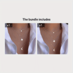 Mehrlagige Stern- und Mond-Anhänger Halskette – Trendiger Lagenlook – Bild 6