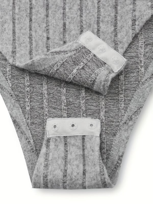 Damen-High-Neck Gestreifte Bodysuits – Eleganz, Komfort und Vielseitigkeit – Bild 4