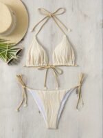 Zweiteiliger Damen-Bikini mit Muschelakzenten & Gepolstertem Top – Bild 4