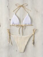 Zweiteiliger Damen-Bikini mit Muschelakzenten & Gepolstertem Top – Bild 5