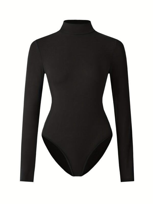 Damen Hochhals Langarm Slim Fit Oberteile – Minimalistischer Stil trifft auf – Bild 3