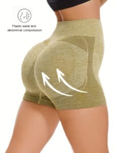 Short de sport femme sans coutures – élastique & polyvalent