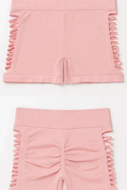 Damen High-Waist Nahtlose Yoga Shorts – Komfort & Po-Formender Stil