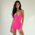 Combinaison rouge sans coutures dos nu pour femme – Élégante & confortable – Image 2