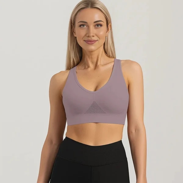 Damen Shock‑Resistenter Sport‑BH mit Herausnehmbaren Pads – Mittlerer Halt – Bild 3