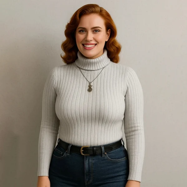 Damen-High-Neck Gestreifte Bodysuits – Eleganz, Komfort und Vielseitigkeit – Bild 9