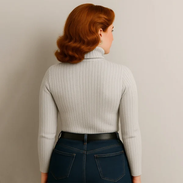 Damen-High-Neck Gestreifte Bodysuits – Eleganz, Komfort und Vielseitigkeit – Bild 7