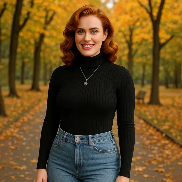 Damen-High-Neck Gestreifte Bodysuits – Eleganz, Komfort und Vielseitigkeit – Bild 8