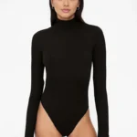 Bluză damă slim fit cu guler înalt și mâneci lungi – Stil minimalist & confort - imagine 6