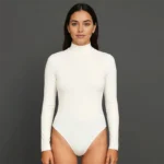 Bluză damă slim fit cu guler înalt și mâneci lungi – Stil minimalist & confort - imagine 7
