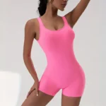 Combinaison rouge sans coutures dos nu pour femme – Élégante & confortable – Image 5