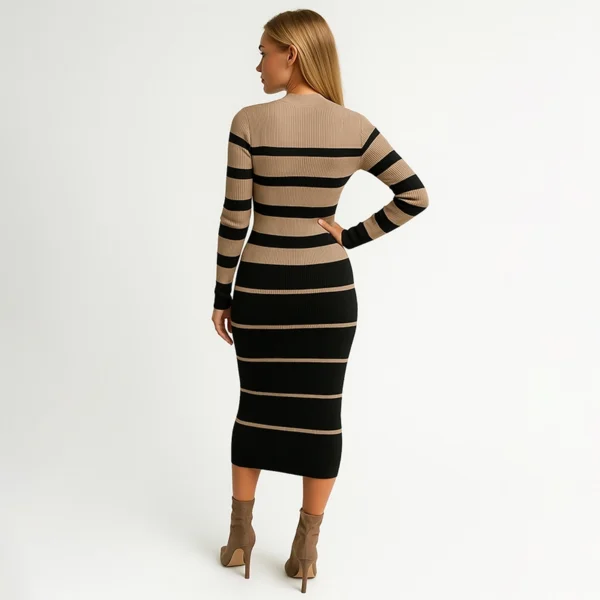 Robe pull rayée pour femme – Design & style – Image 2