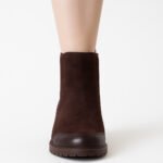 Damen Chelsea Boots Braun – Klassische Stiefeletten mit Blockabsatz für Alltag & Büro – Bild 2