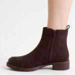 Damen Chelsea Boots Braun – Klassische Stiefeletten mit Blockabsatz für Alltag & Büro – Bild 4