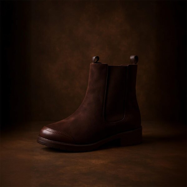 Damen Chelsea Boots Braun – Klassische Stiefeletten mit Blockabsatz für Alltag & Büro – Bild 6