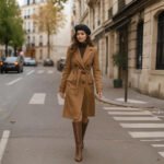 Damen Stiefel Braun – Kniehohe Stiefel mit Blockabsatz im eleganten Minimal-Design – Bild 3