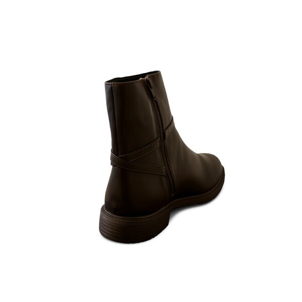 Damen Ankle Boots Braun – Klassische Stiefeletten mit Gold-Detail & Blockabsatz – Bild 7