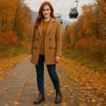 Damen Ankle Boots Braun – Klassische Stiefeletten mit Gold-Detail & Blockabsatz – Bild 8