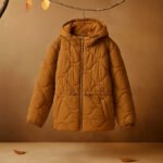 Doudoune femme marron – Veste d’hiver tendance avec capuche & cordon de serrage – Image 2