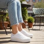 Damen Plateau Sneaker Weiß – Stylisch & Bequem – Bild 3