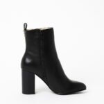 Damen Chelsea Boots Schwarz – Elegante High Heel Stiefeletten mit Blockabsatz
