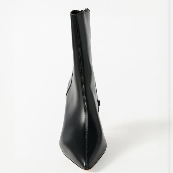 Damen Ankle Boots Schwarz – Elegante Stiefeletten mit Kitten Heel & Pointed Toe – Bild 5