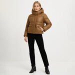Doudoune Femme Marron – Manteau d’Hiver Chaud avec Capuche & Grandes Poches – Image 5