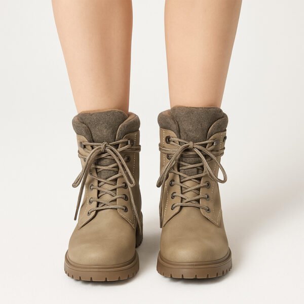 City Explorer Lace-Up Boots Beige – Damen Schnürstiefel für Alltag & Freizeit – Bild 5