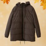 Geacă matlasată damă neagră – Geacă de iarnă călduroasă cu glugă & șnur de strângere - imagine 4