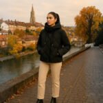 Doudoune femme noire – Veste d’hiver tendance avec col montant – Image 4