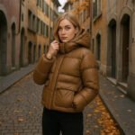 Doudoune Femme Marron – Manteau d’Hiver Chaud avec Capuche & Grandes Poches – Image 4