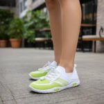 Damen Sneaker Atmungsaktiv Neon Grün & Weiß – Leicht & Bequem – Bild 4