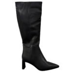 Damen High Heel Stiefel Schwarz – Kniehohe Stiefel mit Blockabsatz & Square Toe – Bild 4