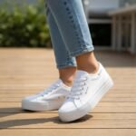 Damen Plateau Sneaker Weiß – Stylisch & Bequem – Bild 6