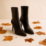 Damen Ankle Boots Schwarz – Elegante Stiefeletten mit Kitten Heel & Pointed Toe