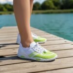 Damen Sneaker Atmungsaktiv Neon Grün & Weiß – Leicht & Bequem – Bild 5