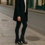 Damen Chelsea Boots Schwarz – Elegante High Heel Stiefeletten mit Blockabsatz – Bild 5