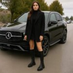 Damen Stiefel Schwarz – Kniehohe Boots mit Chunky-Sohle & Reißverschluss – Bild 6