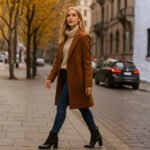 Damen Chelsea Boots Schwarz – Elegante High Heel Stiefeletten mit Blockabsatz – Bild 7
