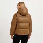 Doudoune Femme Marron – Manteau d’Hiver Chaud avec Capuche & Grandes Poches – Image 7