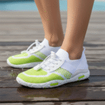 Damen Sneaker Atmungsaktiv Neon Grün & Weiß – Leicht & Bequem – Bild 8