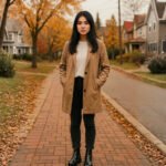 Damen Chelsea Boots Schwarz – Chunky Stiefeletten mit Kroko-Optik – Bild 7