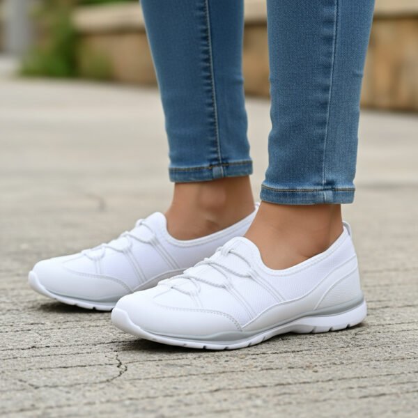 Damen Slipper Sportschuhe Weiss – Komfort & Alltagstauglich – Bild 9