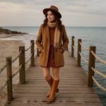 Damen Chelsea Boots Braun – Mid-Calf Stiefel mit Chunky-Sohle – Bild 8