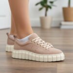 Lascana Damen Sneaker Beige mit Plateau-Sohle – Komfort & Stil – Bild 6